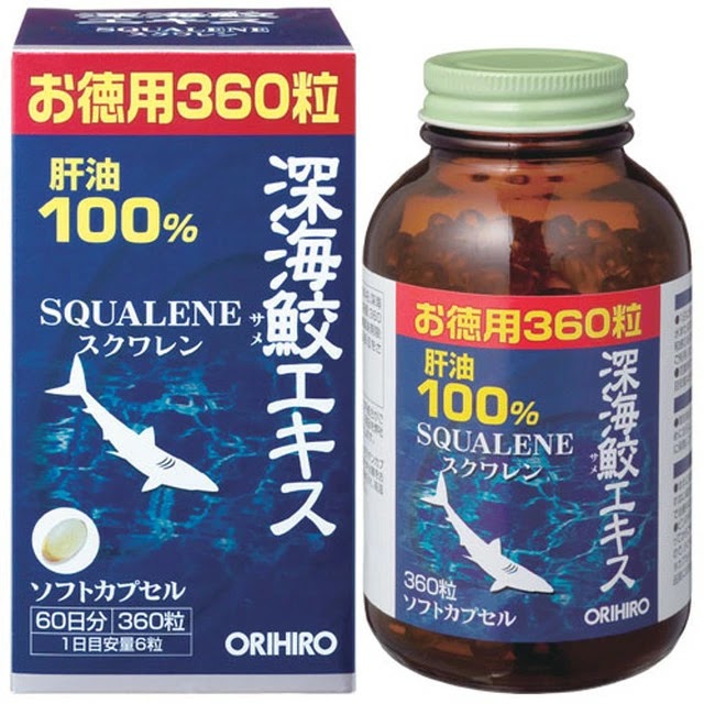 ORIHIRO Viên dầu gan cá mập biển sâu Squalene – 360 viên