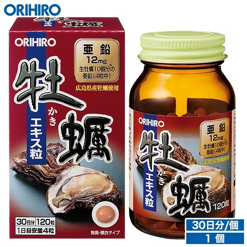 ORIHIRO Viên Uống Chiết Xuất Hàu & Kẽm – 120 Viên